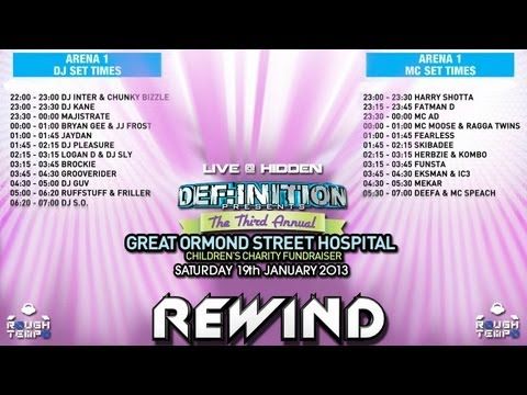 DEF:INTION Presents THE GREAT ORMOND STREET CHILDRENS HOSPITAL - 3RD ANNUAL CHARITY RAVE - Jan2013